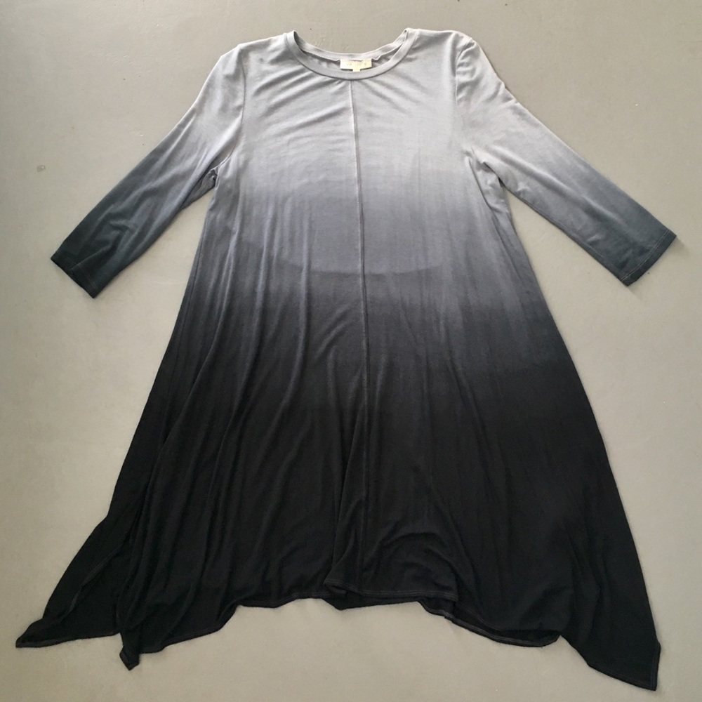 NWOT Vestique Gray and Black Ombré Flowy Dress